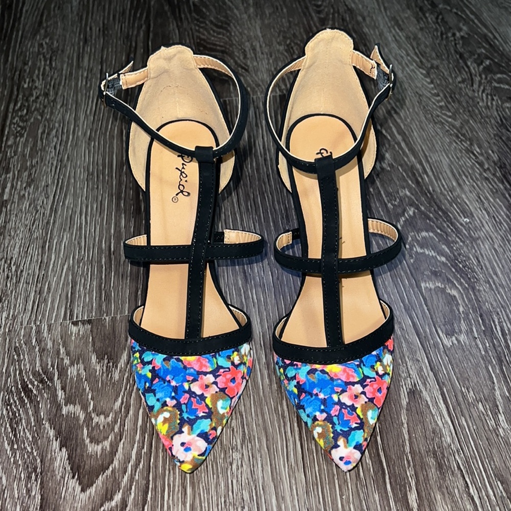 Qupid Flora Strappy Heels